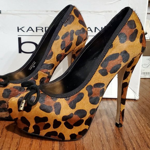 bebe for Kardashians Mena calf hair pumps NIB - Picture 1 of 8